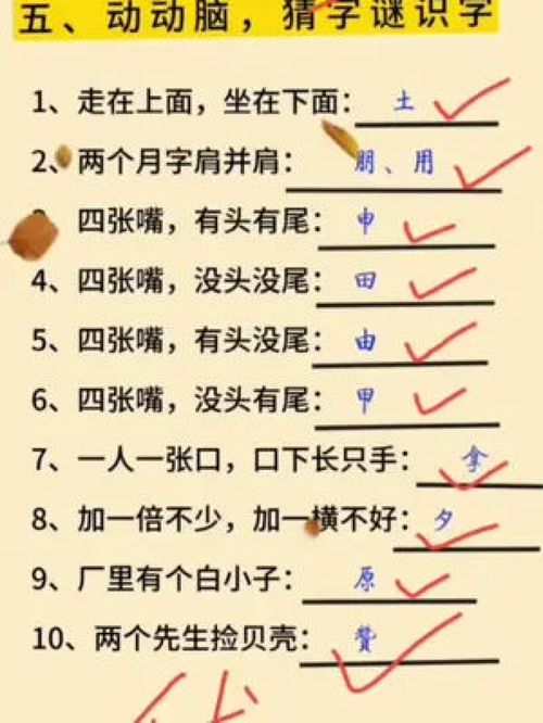 猜字谜的谜语大全精选80条