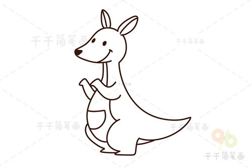 动物图画大全袋鼠简笔画步骤?
