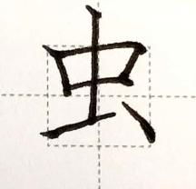 虫的笔画顺序怎么写