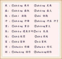 重的多音字有哪些?