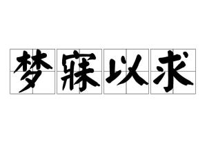 梦寐以求什么意思?