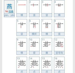 燕笔顺怎么写，燕笔顺正确写法