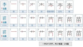上笔画笔顺