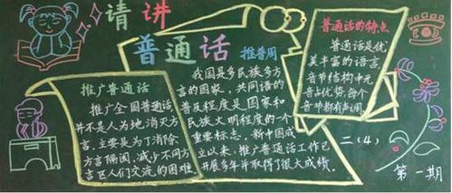 推广普通话黑板报简单又好看，推广普通话黑板报图片简单又漂亮