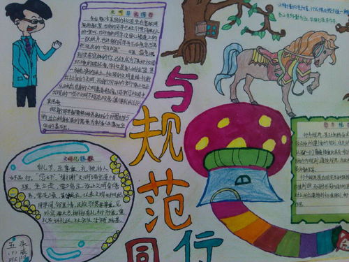 行为规范的手抄报内容，行为规范的手抄报 简笔画
